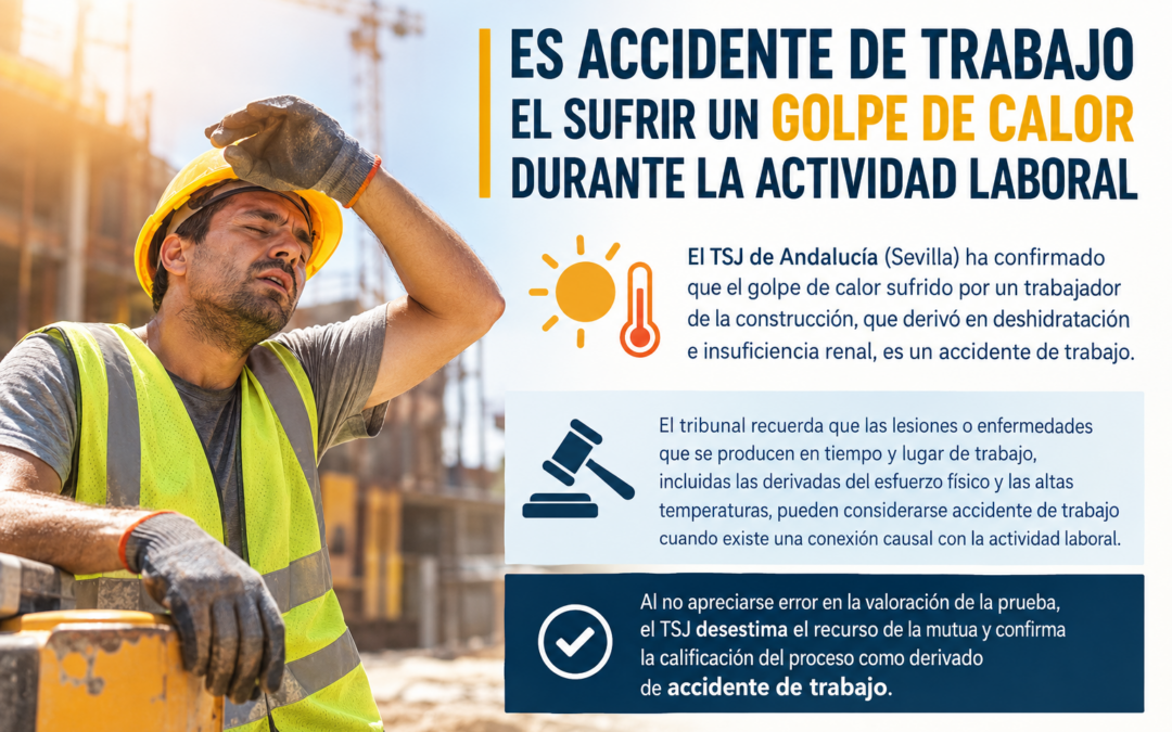 ES ACCIDENTE DE TRABAJO EL SUFRIR UN GOLPE DE CALOR DURANTE LA ACTIVIDAD LABORAL